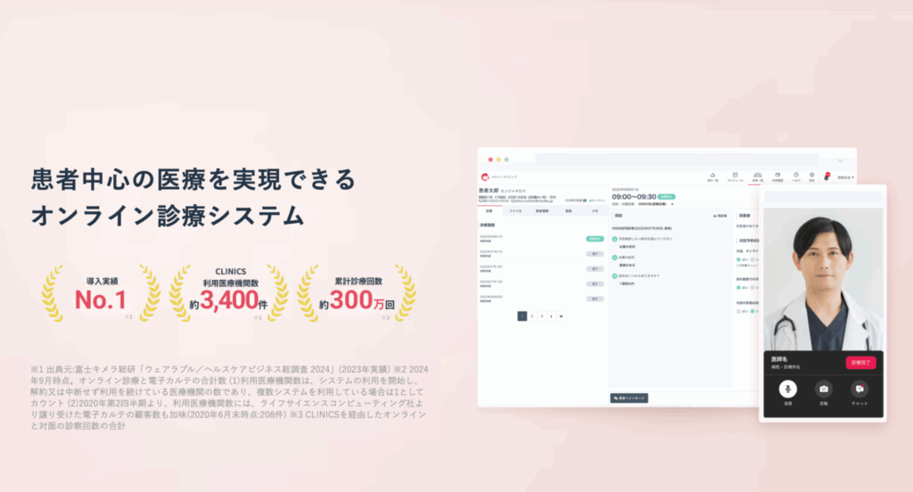CLINICSオンライン診療|株式会社メドレー
